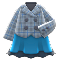 Animal Crossing Items Peacoat-and-skirt Combo Blue