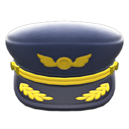 Animal Crossing Items Pilot's Hat Black