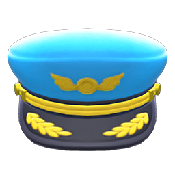 Animal Crossing Items Pilot's Hat Light blue