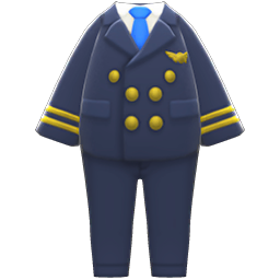 Animal Crossing Items Pilot's Uniform Black