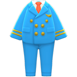 Animal Crossing Items Pilot's Uniform Light blue