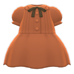 Animal Crossing Items Pintuck-pleated Dress Brown