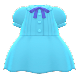 Animal Crossing Items Pintuck-pleated Dress Light blue