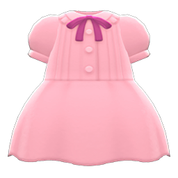 Animal Crossing Items Pintuck-pleated Dress Pink