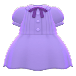 Animal Crossing Items Pintuck-pleated Dress Purple