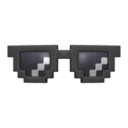 Animal Crossing Items Pixel Shades Black