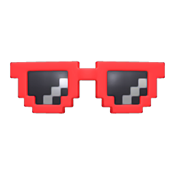 Animal Crossing Items Pixel Shades Red