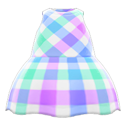 Animal Crossing Items Plaid-print Dress Dreamy plaid