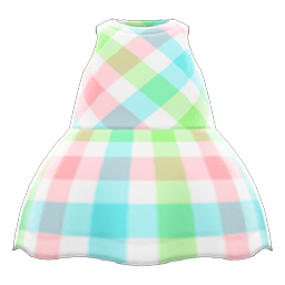 Animal Crossing Items Plaid-print Dress Fancy plaid