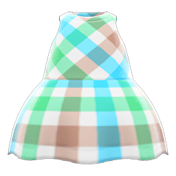 Animal Crossing Items Plaid-print Dress Sweet plaid