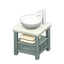 Animal Crossing Items Plain Sink Gray wood & tile