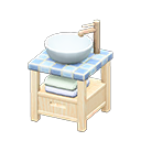 Animal Crossing Items Plain Sink White wood & tile