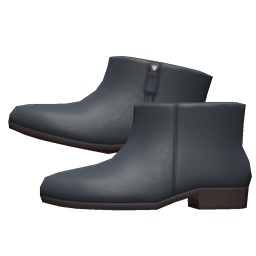 Animal Crossing Items Pleather Ankle Booties Black