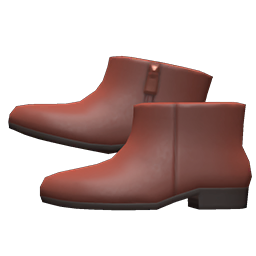 Animal Crossing Items Pleather Ankle Booties Brown