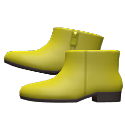 Animal Crossing Items Pleather Ankle Booties Mustard