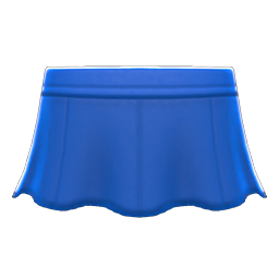 Animal Crossing Items Pleather Flare Skirt Blue
