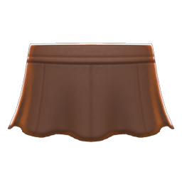 Animal Crossing Items Pleather Flare Skirt Brown