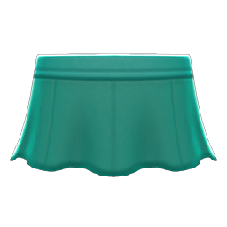 Animal Crossing Items Pleather Flare Skirt Green