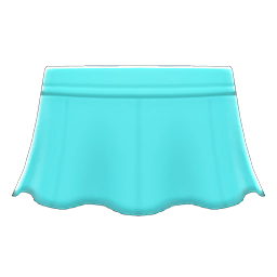 Animal Crossing Items Pleather Flare Skirt Light blue