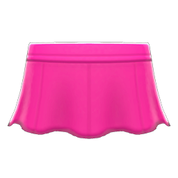 Animal Crossing Items Pleather Flare Skirt Pink