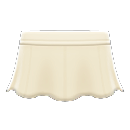 Animal Crossing Items Pleather Flare Skirt White