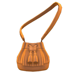 Animal Crossing Items Pleather Fringe Bag Camel