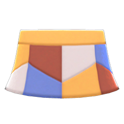 Animal Crossing Items Pleather Patch Skirt Orange