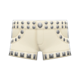 Animal Crossing Items Pleather Shorts White
