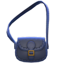 Pleather Shoulder Bag Navy blue