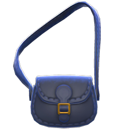 Animal Crossing Items Pleather Shoulder Bag Navy blue