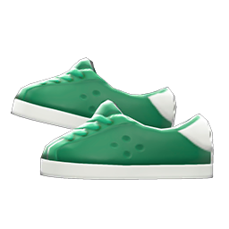 Animal Crossing Items Pleather Sneakers Green