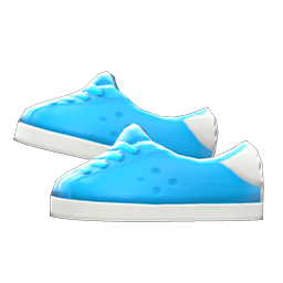 Animal Crossing Items Pleather Sneakers Light blue