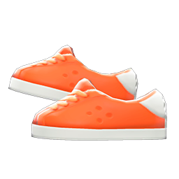 Pleather Sneakers Orange
