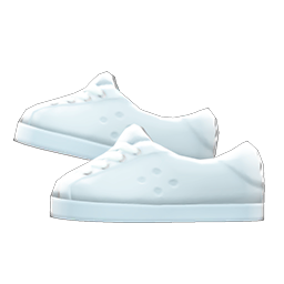 Pleather Sneakers White