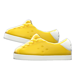 Pleather Sneakers Yellow
