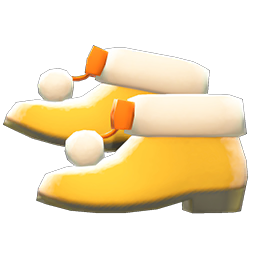 Animal Crossing Items Pom-pom Boots Yellow