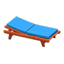 Animal Crossing Items Poolside Bed Brown / Blue