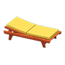 Animal Crossing Items Poolside Bed Brown / Yellow