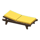Animal Crossing Items Poolside Bed Dark brown / Yellow