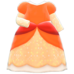 Animal Crossing Items Princess Dress Orange