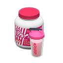 Animal Crossing Items Protein Shaker Bottle Strawberry flavored