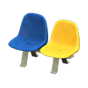 Animal Crossing Items Public Bench Blue & yellow