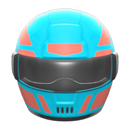 Animal Crossing Items Racing Helmet Light blue