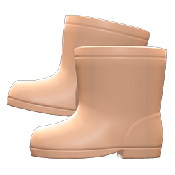 Animal Crossing Items Rain Boots Beige