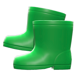 Animal Crossing Items Rain Boots Green