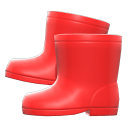 Animal Crossing Items Rain Boots Red