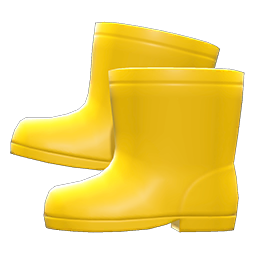 Animal Crossing Items Rain Boots Yellow