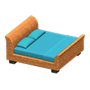 Animal Crossing Items Rattan Bed Reddish brown