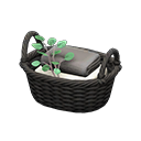 Animal Crossing Items Rattan Towel Basket Black