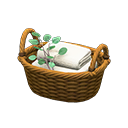 Animal Crossing Items Rattan Towel Basket Brown